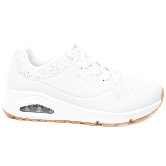 Skechers Pantofi dama sport 73690 alb cu talpa alba alb ID2403-ALB