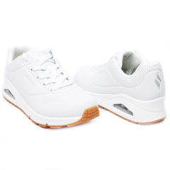 Skechers Pantofi dama sport 73690 alb cu talpa alba alb ID2403-ALB