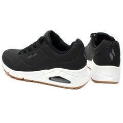 Skechers Pantofi dama sport 73690 negru cu talpa alba negru ID2403-NG