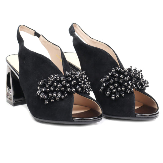 Jose Simon Sandale dama elegante 815 2 negru velur ID3063-NGV