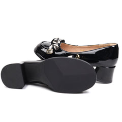 Formazione Pantofi dama F30 negru lac ID3574-NGL