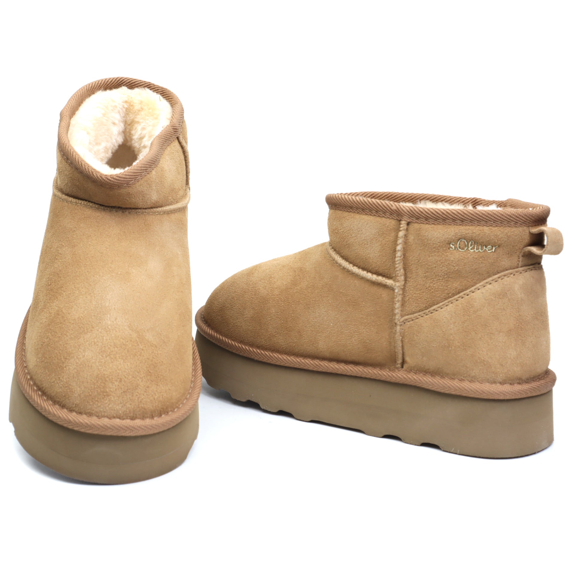 s.Oliver Ghete dama stil UGG 5 26352 41 cognac velur ID3644-CGNV