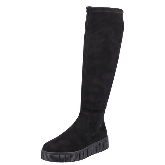 Rieker Cizme dama stretch cu velur W1080 00 negru velur ID3659-NGV