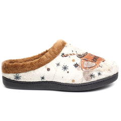 ROAL Papuci casa dama CHOCOLATE R12281 multicolor ID3745-MCL