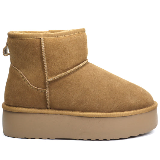 Energy Ghete dama talpa groasa I1251 camel velur ID3788-CMLV