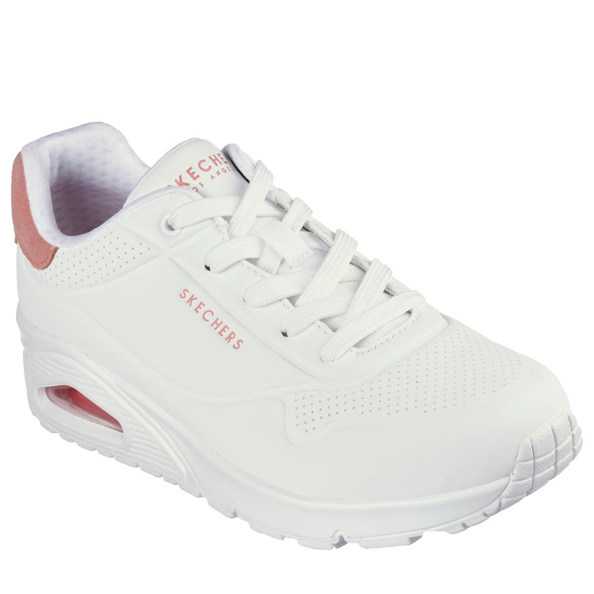 Skechers Pantofi dama sport UNO POP BACK 177092 WHITE/CORAL ID3909-WCRL