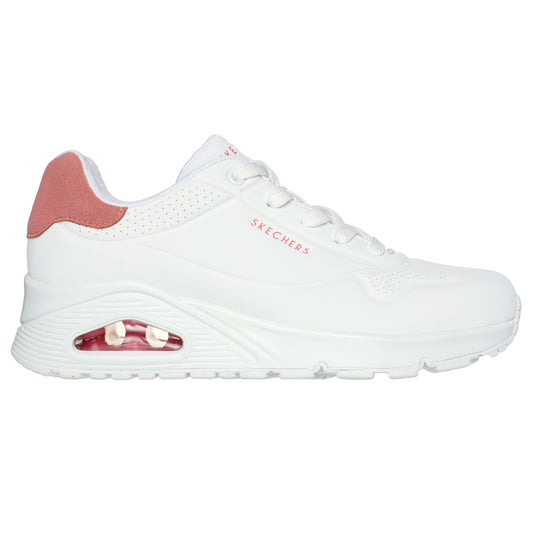 Skechers Pantofi dama sport UNO POP BACK 177092 WHITE/CORAL ID3909-WCRL