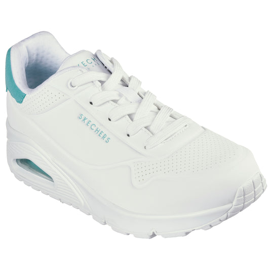 Skechers Pantofi dama sport UNO POP BACK 177092 WHITE/MINT ID3909-WMNT