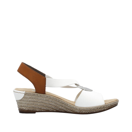 Rieker Sandale dama 624H6 81 alb ID3933-ALB