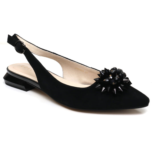 Epica Pantofi dama decupati JIJI40059 01 I negru velur ID3943-NGV