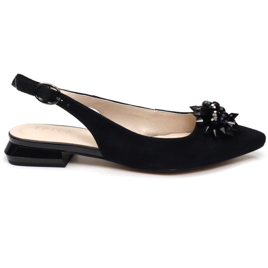 Epica Pantofi dama decupati JIJI40059 01 I negru velur ID3943-NGV