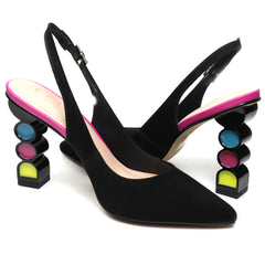 Epica Pantofi dama decupati OE1484 497 843 01 2 negru nubuk ID3947-NGN