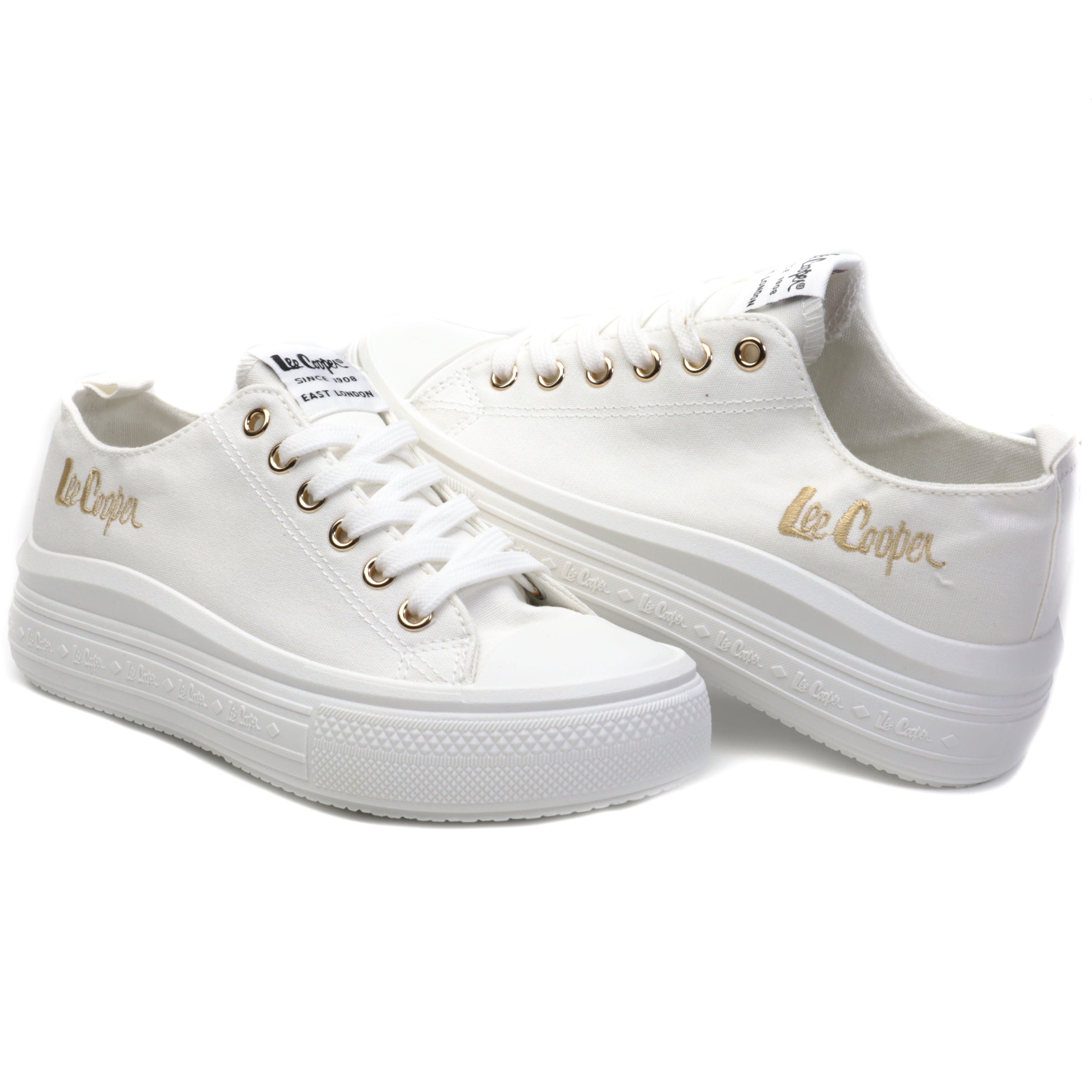 Lee Cooper Tenisi dama LCW 24 44 2462L WHITE/GOLD ID3989-WHGD