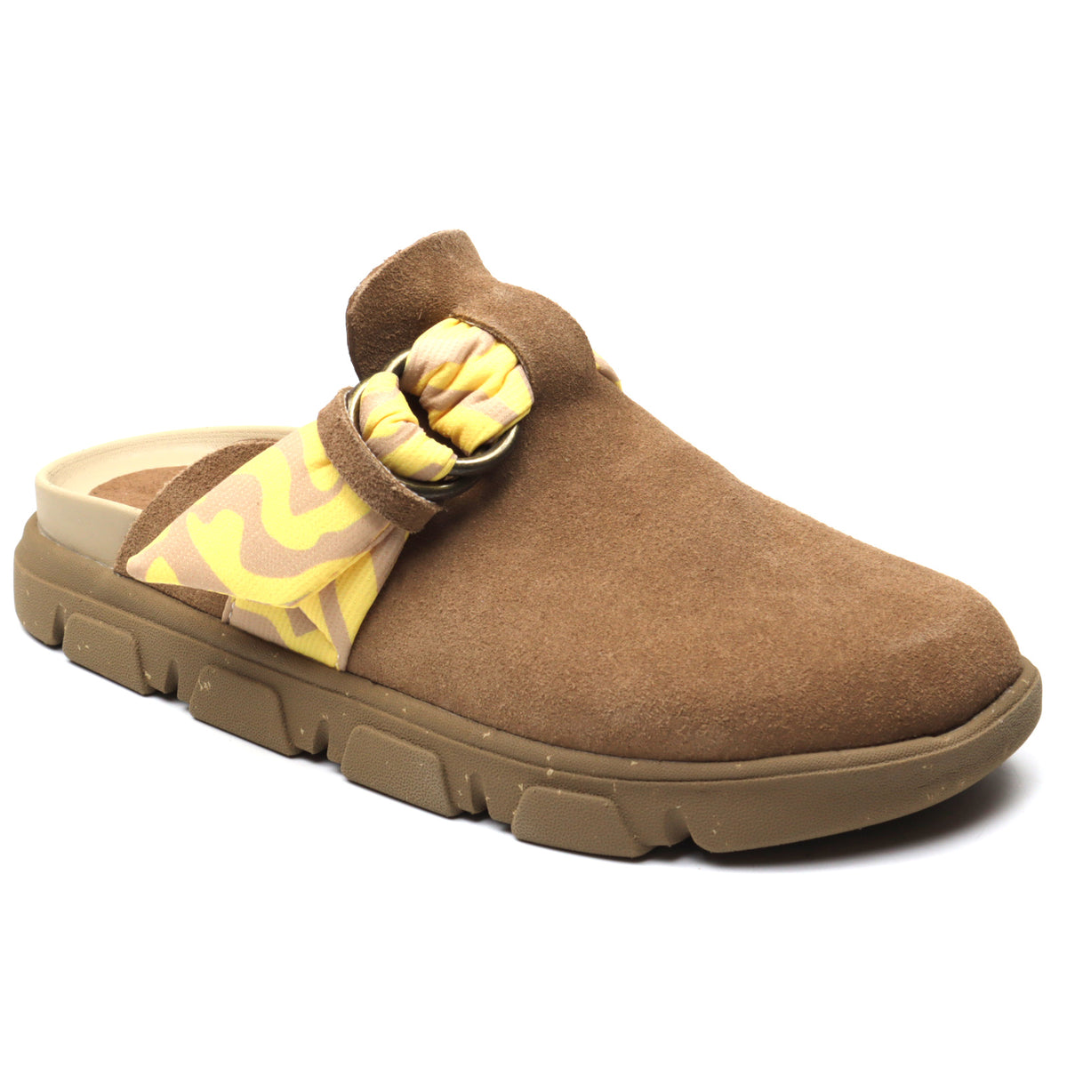 JEEP Papuci dama JL41610A cognac velur ID4084-CGNV