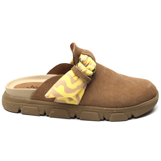 JEEP Papuci dama JL41610A cognac velur ID4084-CGNV