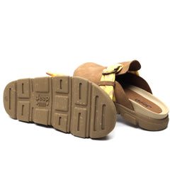 JEEP Papuci dama JL41610A cognac velur ID4084-CGNV