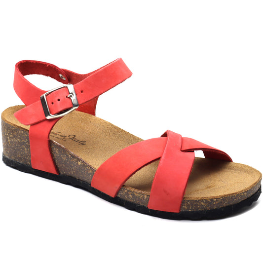 Intermoda Sandale dama GILDA rosu velur ID4096-RSV