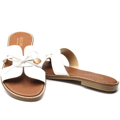 Intermoda Papuci dama FIOCCO alb ID4102-ALB