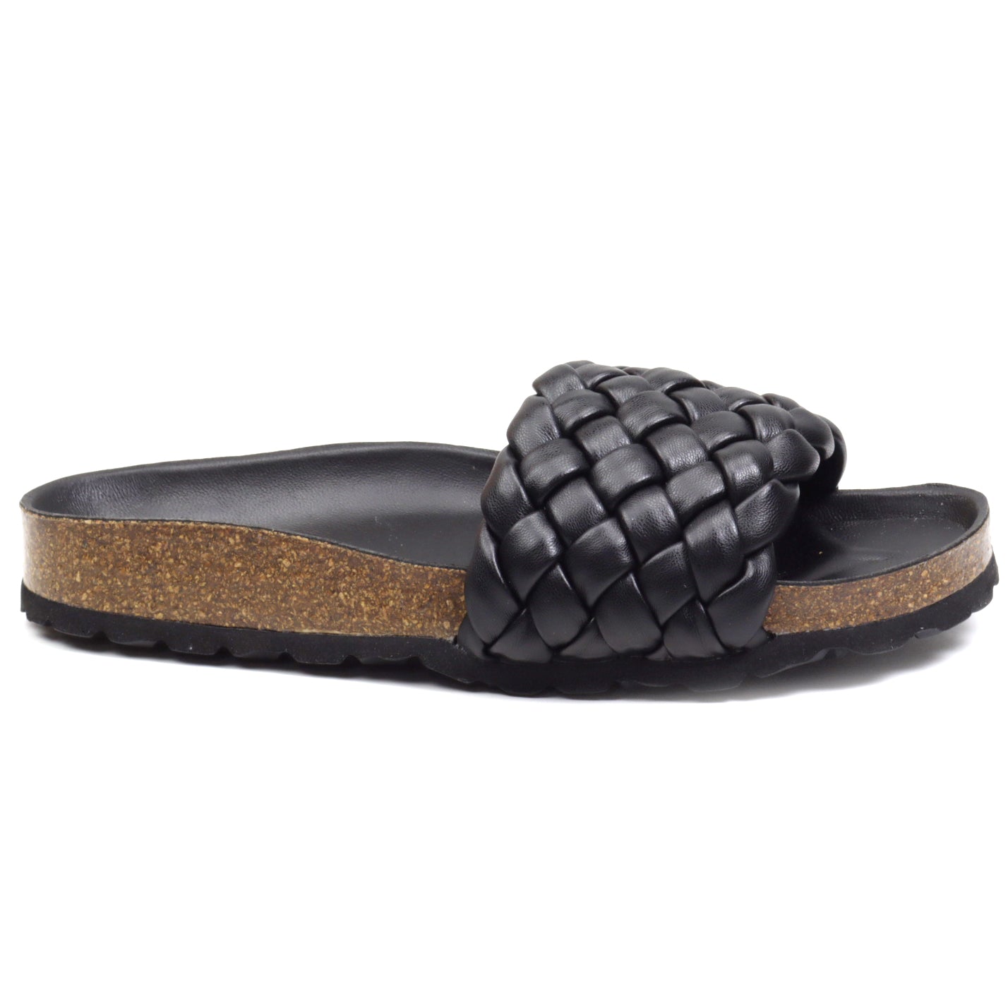 Verbenas Papuci dama RICA TRENZA SOFT negru ID4113-NG