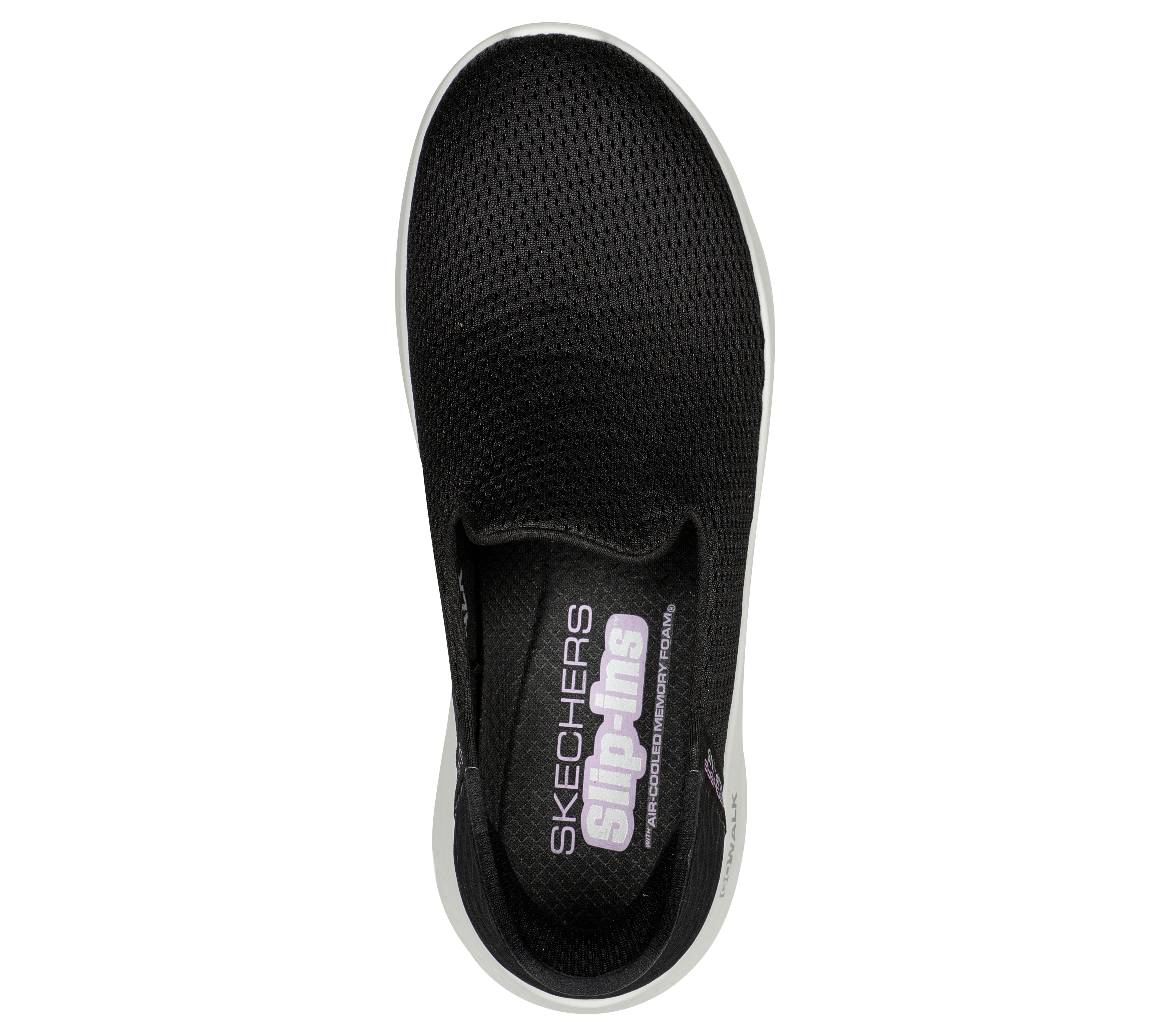 Skechers Pantofi dama sport SLIP INS GO WALK FLEX RELIS 124963 BLACK/WHITE ID4115-BKW