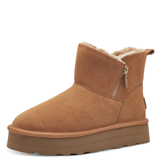 s.Oliver Ghete dama stil UGG 5 26447 43 cognac velur ID4137-CGNV