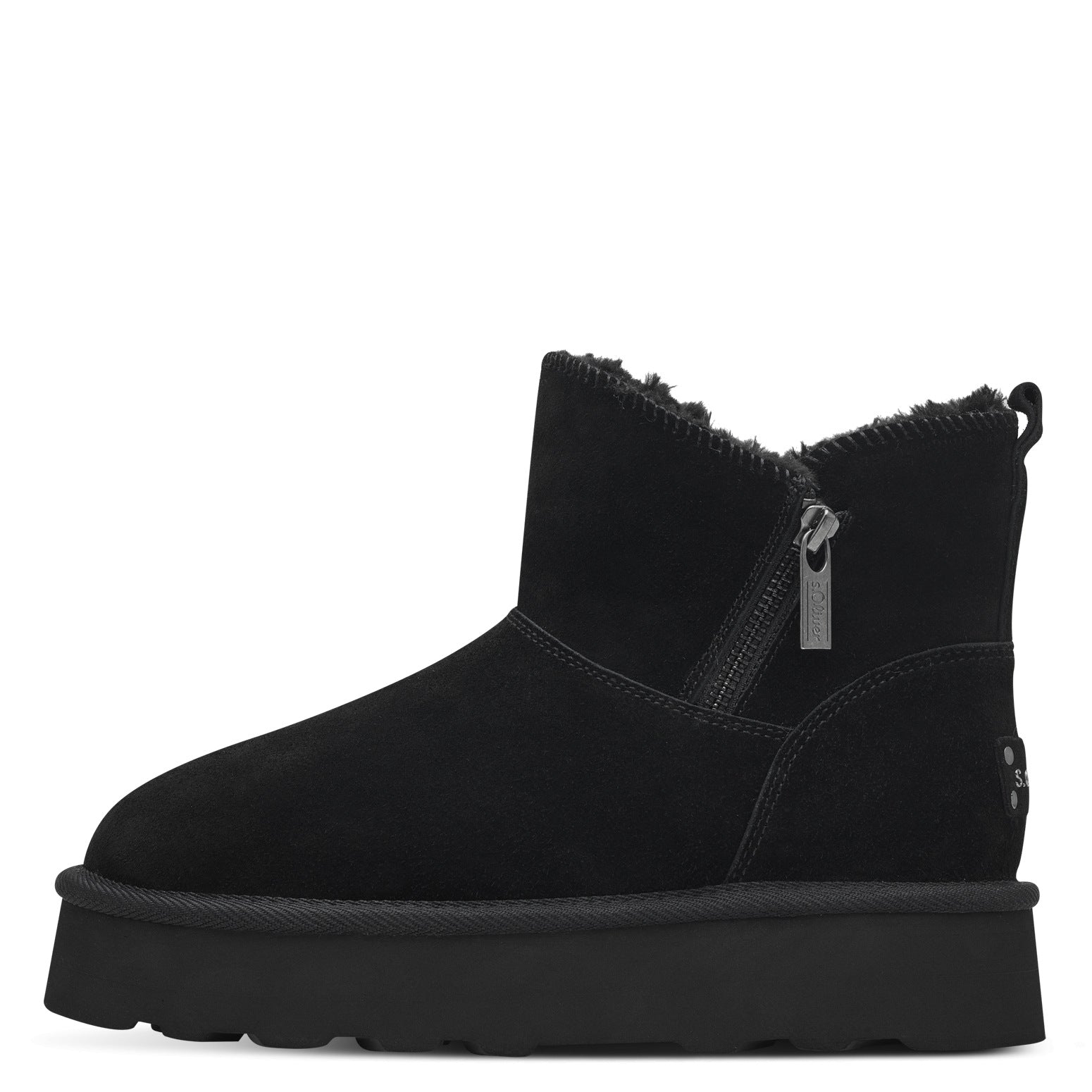 s.Oliver Ghete dama stil UGG 5 26447 43 negru velur ID4137-NGV