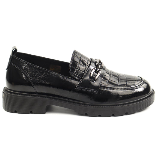 Pass Collection Pantofi dama X4X450028A 01 L negru lac ID4143-NGL
