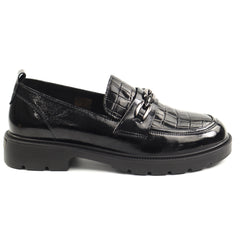 Pass Collection Pantofi dama X4X450028A 01 L negru lac ID4143-NGL
