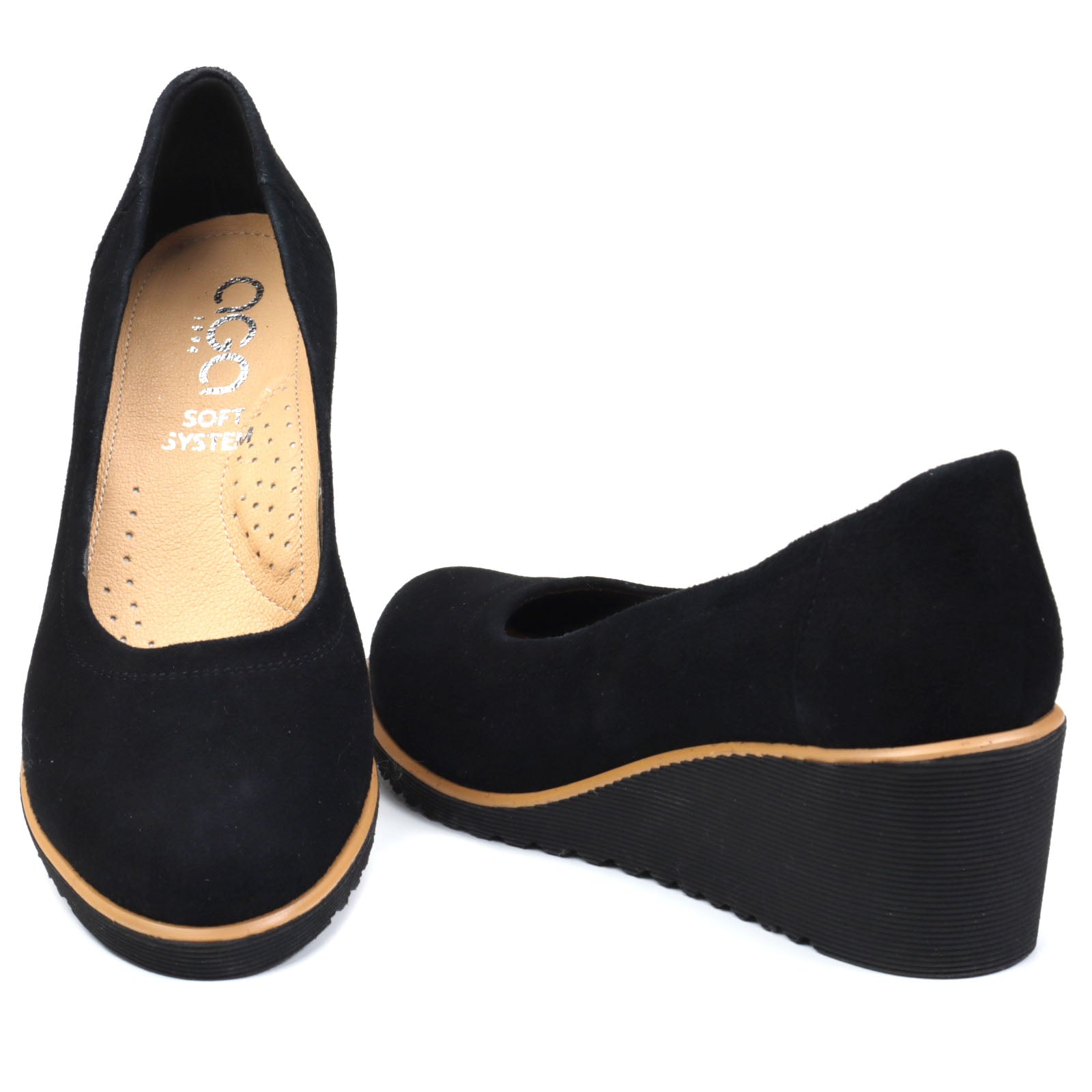 AGA Pantofi dama PFA 1435.19 negru velur ID4148-NGV