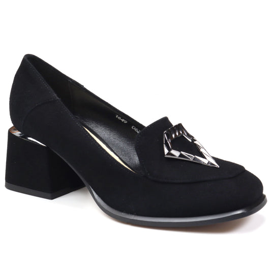 AGA Pantofi dama PFA 1649.19 negru velur ID4151-NGV