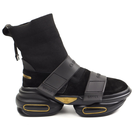 GRYXX Ghete dama P020127 2 B 01 Z negru+multicolor ID4180-NG.MCL