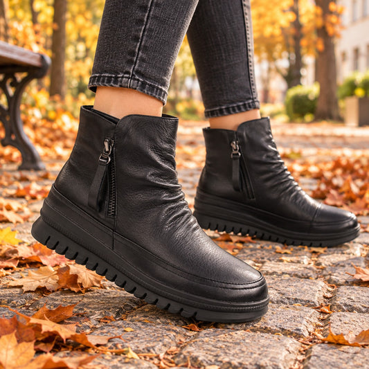 Feeling Ghete dama piele naturala 1066 negru ID4184-NG