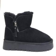 Feeling Ghete dama stil UGG 5908 negru velur ID4185-NGV