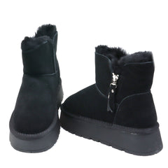 Feeling Ghete dama stil UGG 5908 negru velur ID4185-NGV