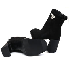 Feeling Ghete dama piele naturala  Z0153 6015 negru velur ID4193-NGV
