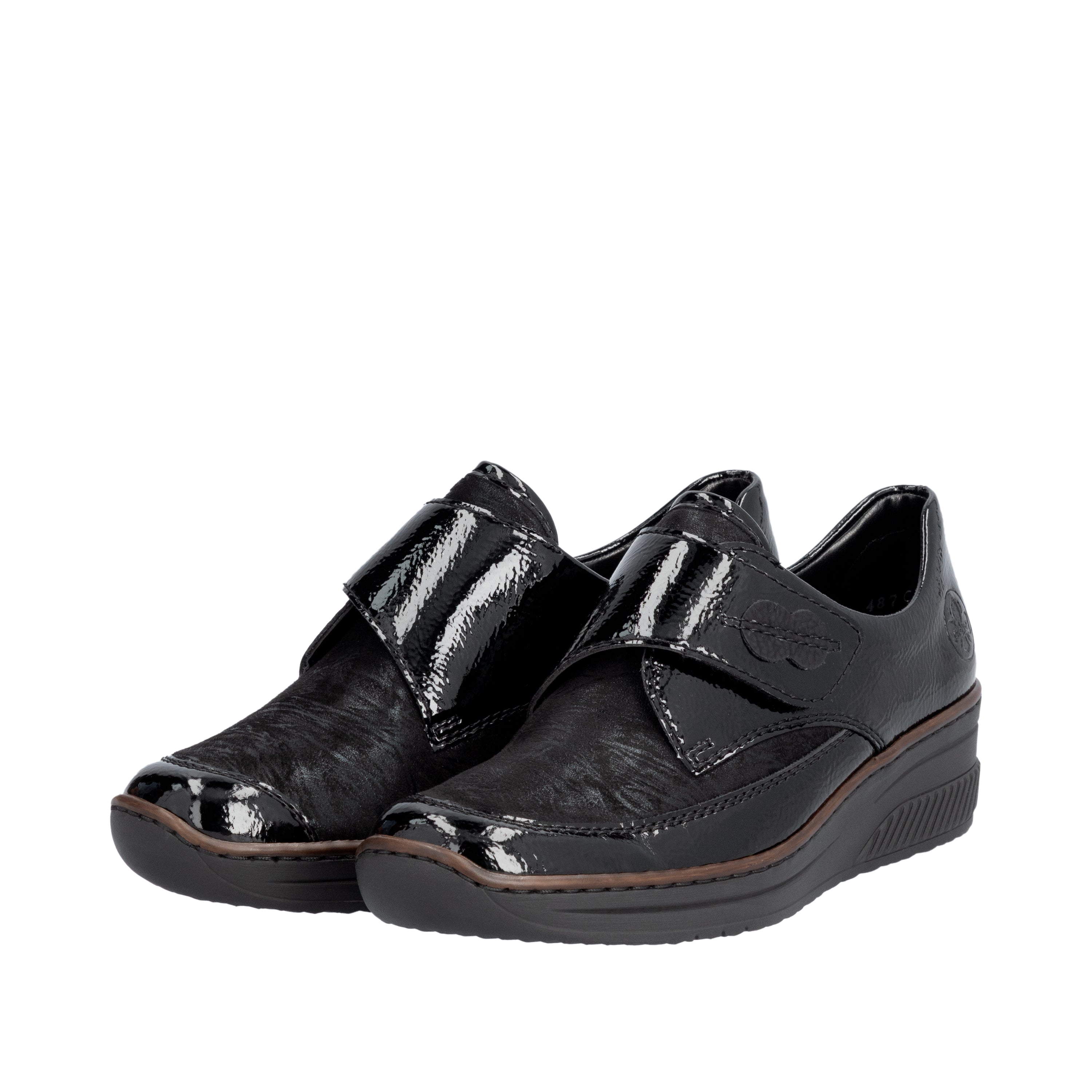 Rieker Pantofi dama 487C0 00 negru lac ID4214-NGL