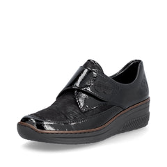 Rieker Pantofi dama 487C0 00 negru lac ID4214-NGL