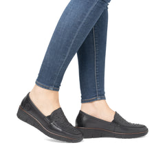 Rieker Pantofi dama 53752 00 negru ID4238-NG