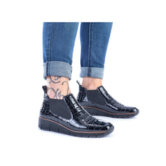 Rieker Ghete dama 53794 01 negru lac ID4242-NGL