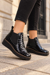 Rieker Ghete dama 53794 01 negru lac ID4242-NGL