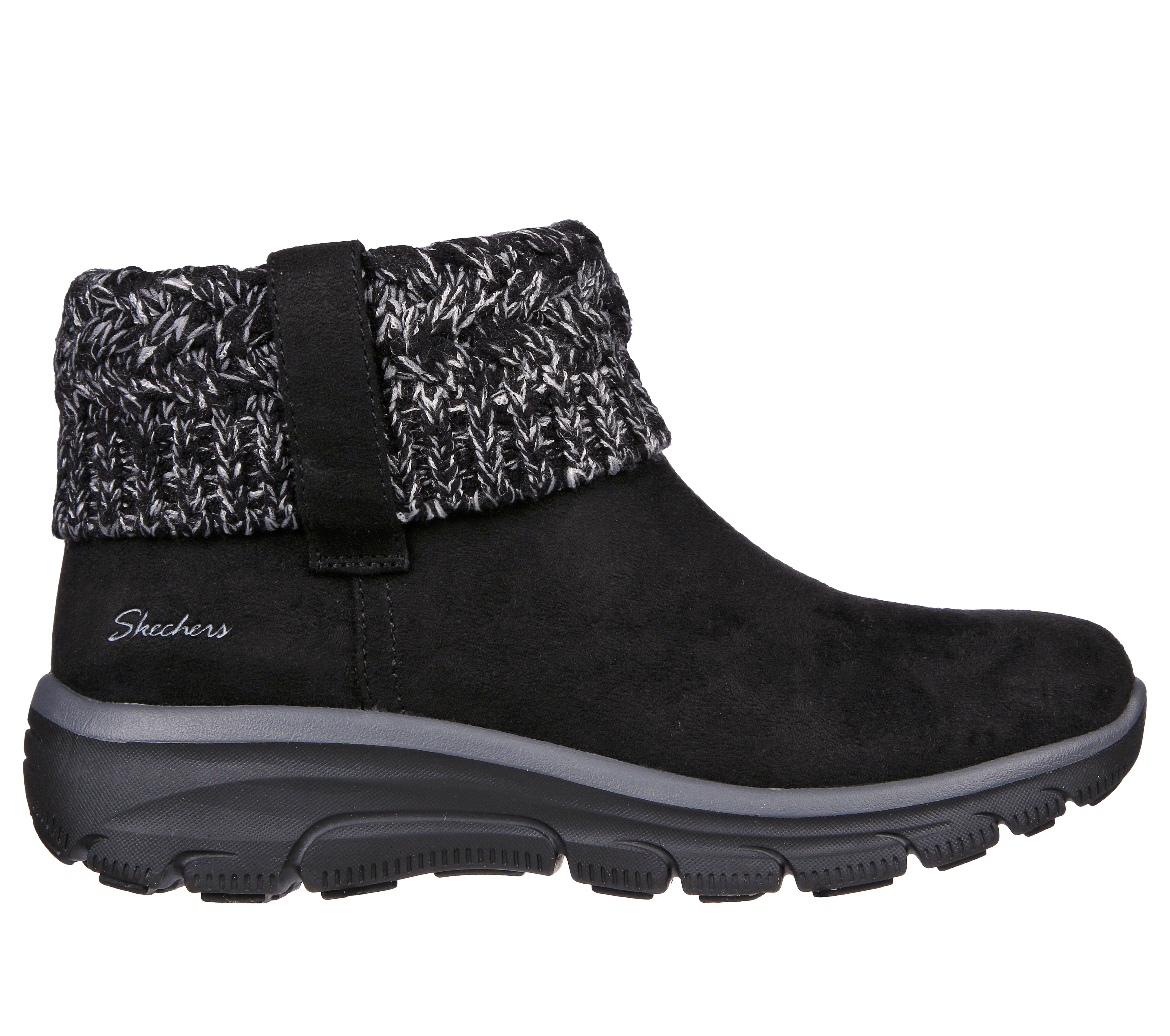 Skechers Ghete dama EASY GOING COZY WEATHER 167401 BLACK ID4270-BLK