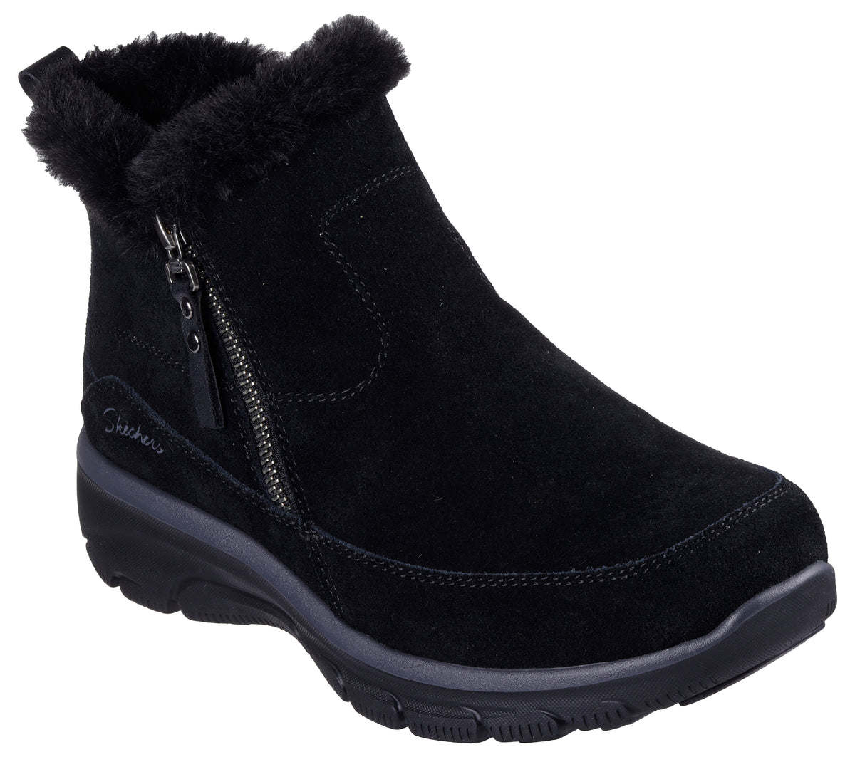 Skechers Ghete dama EASY GOING COOL ZIP 167862 BLACK ID4271-BLK