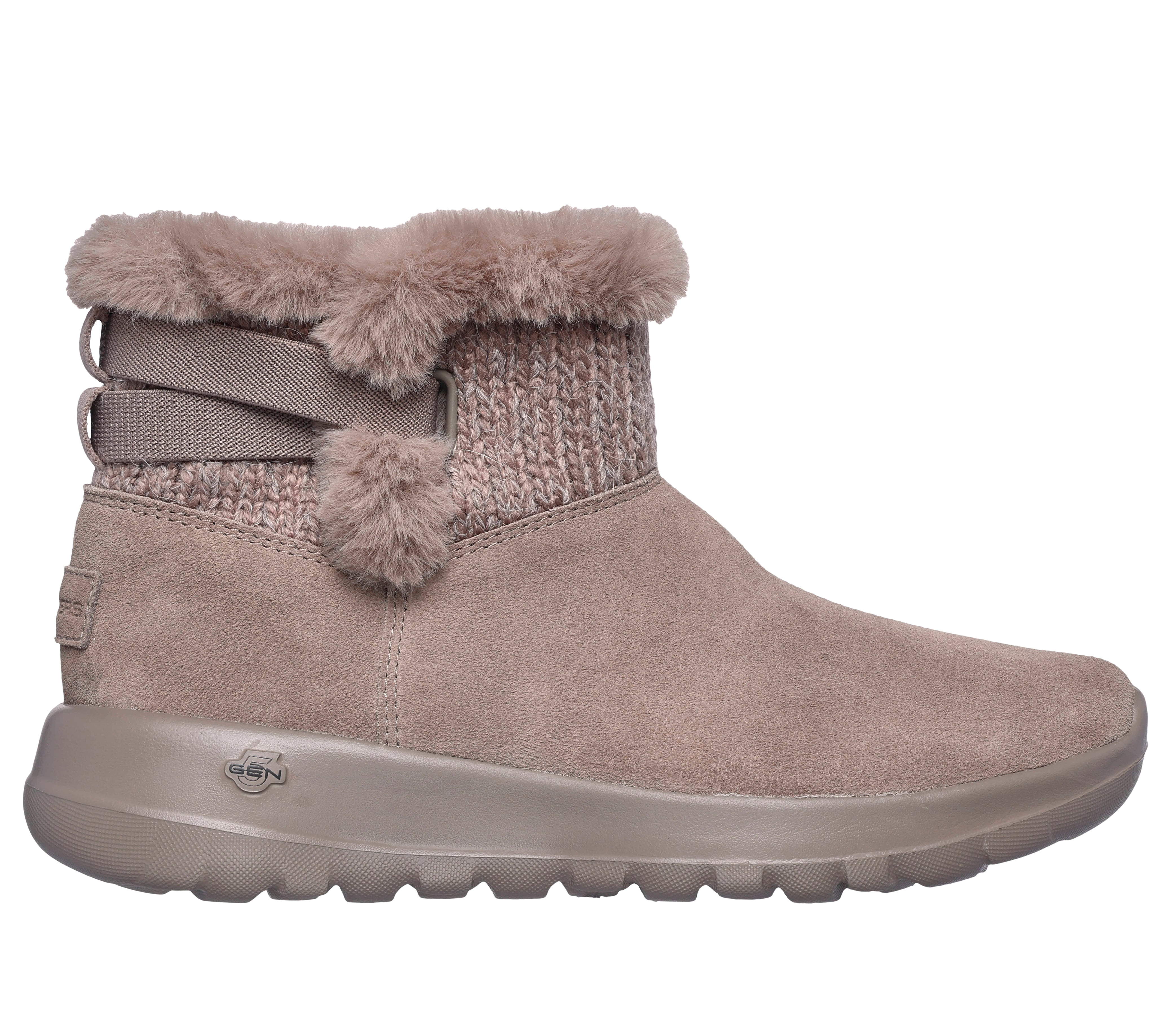 Skechers Ghete dama stil UGG ON THE GO JOY WHISPERING WI 144133 DARK TAUPE ID4274-DKTP