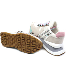 Feeling Sneakers dama piele naturala 3578 argintiu ID4344-AG