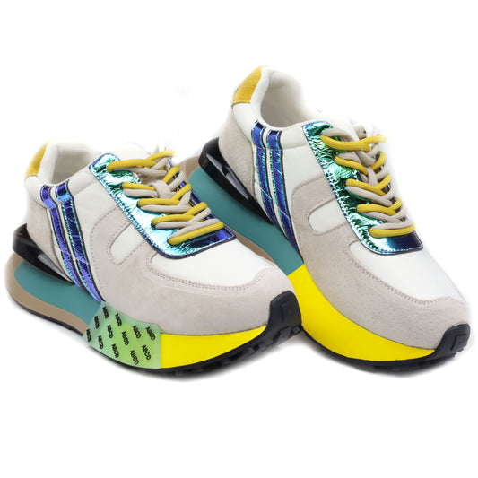 Feeling Sneakers dama piele naturala 3578 verde ID4344-VRD