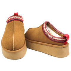 Soprani Couture Saboti dama Hugh Platform stil UGG SCW421P22 camel velur ID4350-CMLV