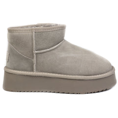 Soprani Couture Ghete dama Huge Platform stil UGG SCW421P05 taupe velur ID4351-TPEV