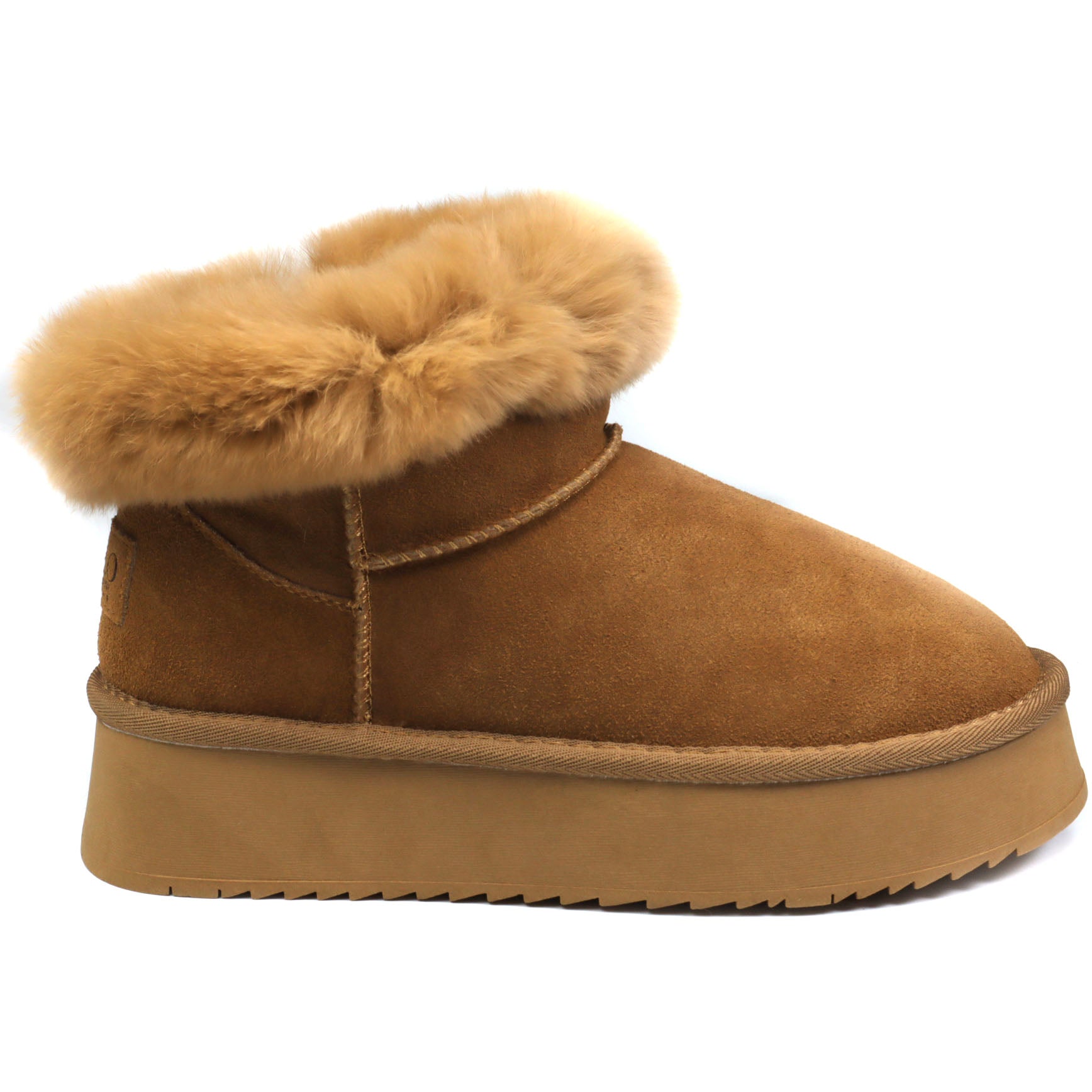 Soprani Couture Ghete dama Hugh Platform stil UGG SCW421P12 camel velur ID4352-CMLV