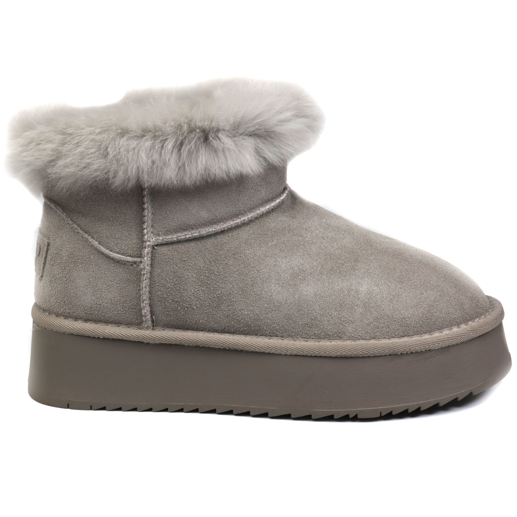 Soprani Couture Ghete dama Hugh Platform stil UGG SCW421P12 taupe velur ID4352-TPEV