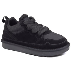 Energy Pantofi dama stil UGG I1204 negru velur ID4374-NGV